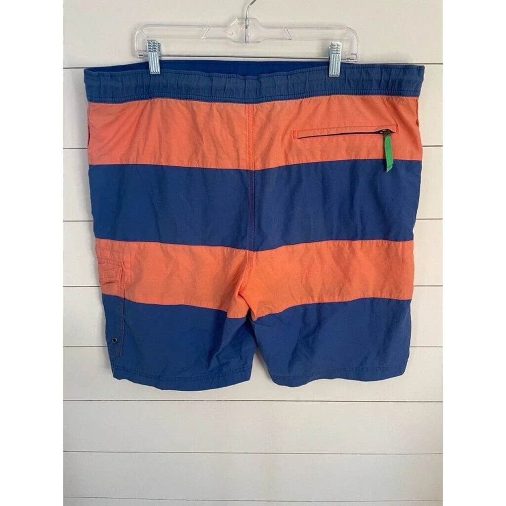 Polo Ralph Lauren Mens Board Shorts Orange & Blue Striped Mens Size Large 42X8